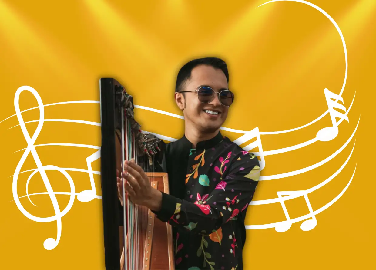 COLOMBIAN HARP MAESTRO BRIDGES CULTURES IN JAKARTA PERFORMANCE